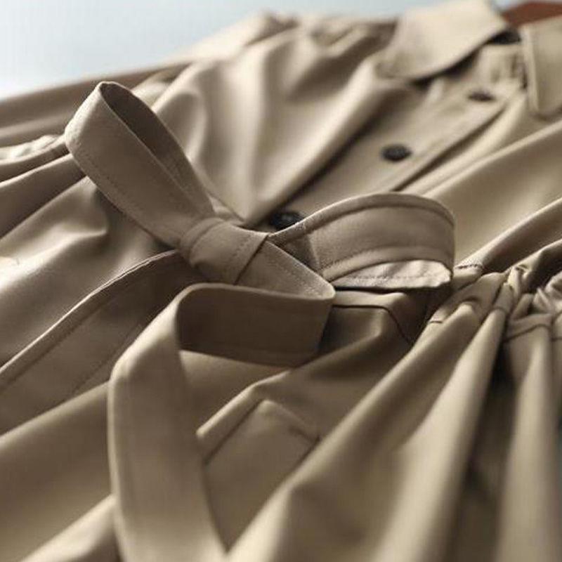 Тонкий тренчкот женская одежда весна и осень новая корейская версия темперамент популярное маленькое пальто среднее и длинное пальто