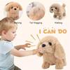 Электронная имитация собаки, игрушка для прогулок, интерактивная собака, плюшевая кукла, игрушки, вибрирующая, автоматическое перемещение, электрический щенок, подарок для ребенка