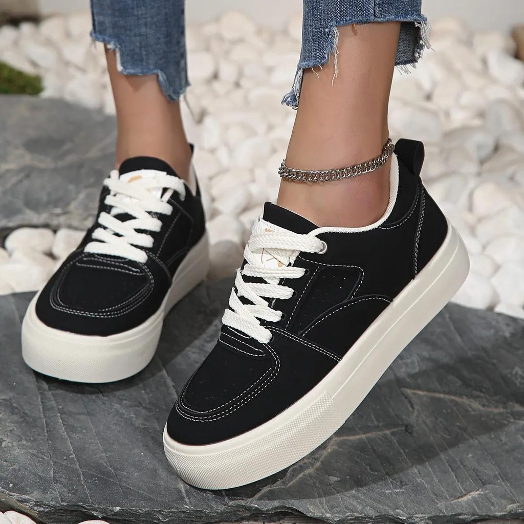 Women's Canvas Shoes Fashionable Design Platform Casual Breathable Canvas Classic Comfortable Women's Sports Vulcanized Shoes