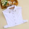 Versatile Fake Collar Blouse Fake Collar Rhinestone Shirt White Decorative Fake Collar B119