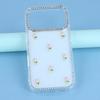 For iPhone 17 Pro Case Rhinestone Edge Small Tulips Decor TPU+PC IMD Phone Cover