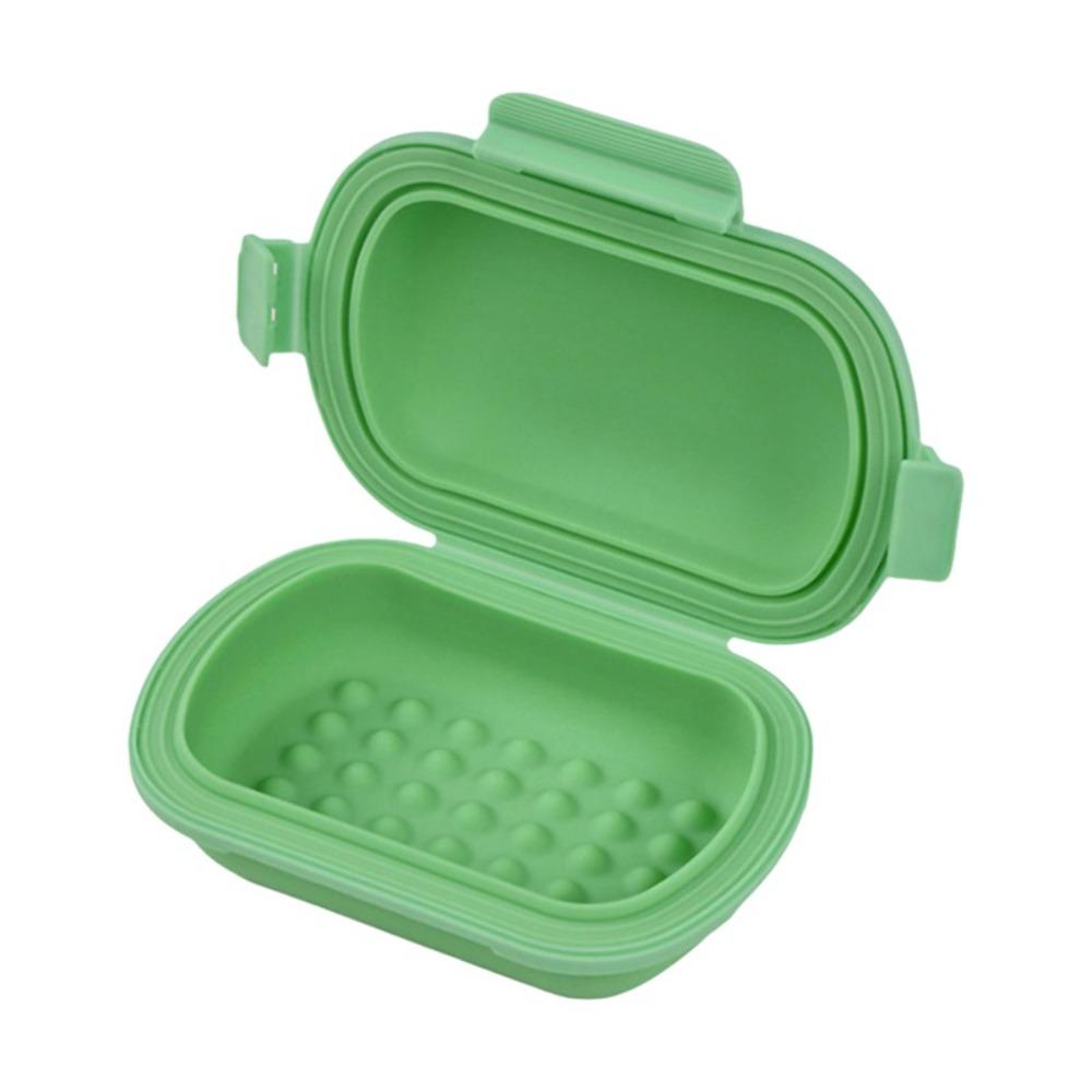 Leak Proof Soap Container Silicone Sealed Soap Box Multifunction Soap Holder Bathroom