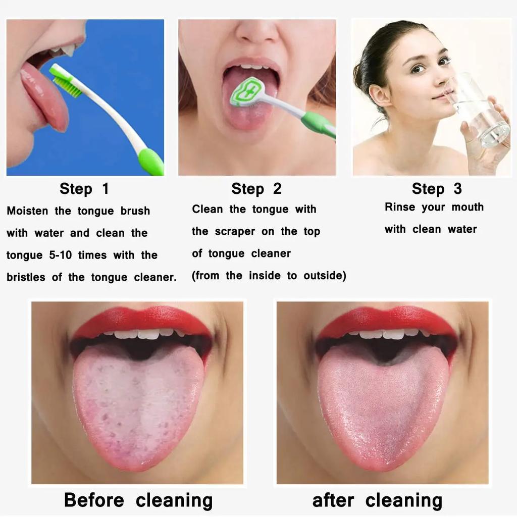 Soft Silicone Tongue Cleaners Adult Kids Reusable Silicone Tongue Scraper Brush Washable Tongue Fresh Breath Oral Hygiene Tool