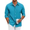 Men's Loose-fitting Casual Button-down Long-sleeved Shirt