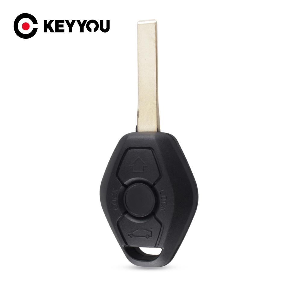 KEYYOU 10X 3 Button UNCUT REMOTE KEY CASE SHELL For BMW 3 5 7 Series 325 325i 325ci 330 330i 325 325i 525 525i X5 X3 Z3 Z4