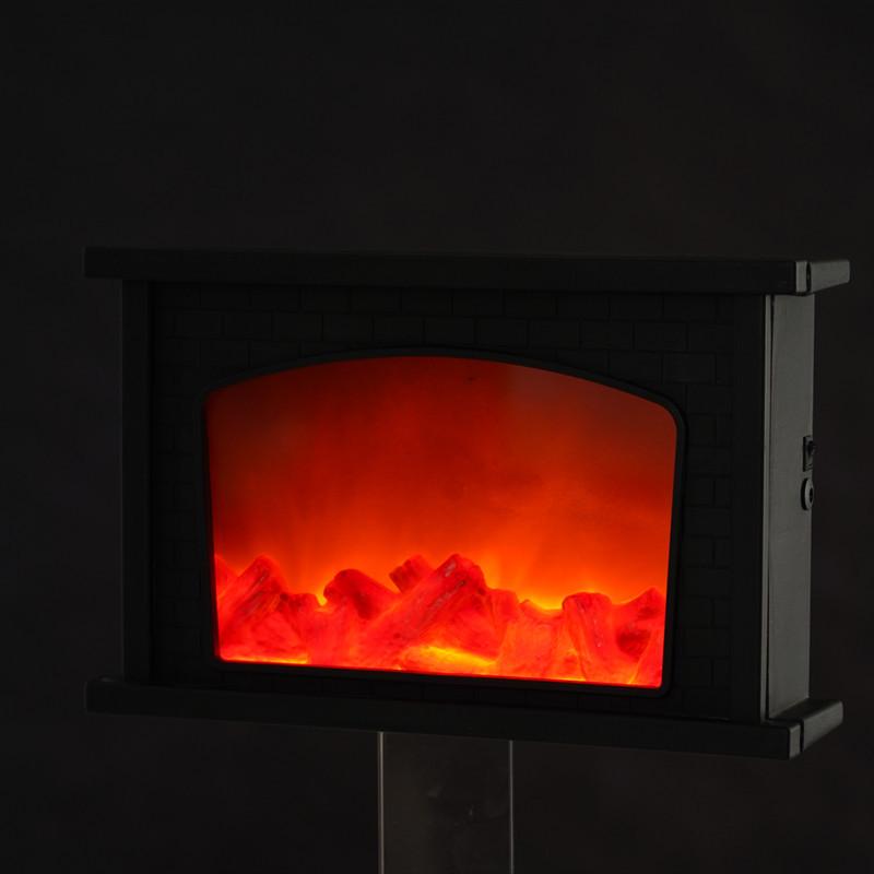 Nordic LED Fireplace Flame Lamp - Creative Home Decor & Christmas Ornament