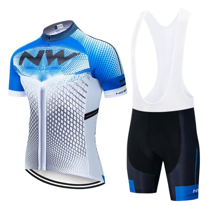 Unisex Cycling Jersey Set Short Sleeve Bib Shorts Breathable Moisture Wicking Bike Wear