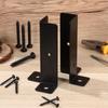 4pcs Adjustable Post Base Brackets Corrosion Resistant Heavy Duty Fence Post Base Support with Screw Metal