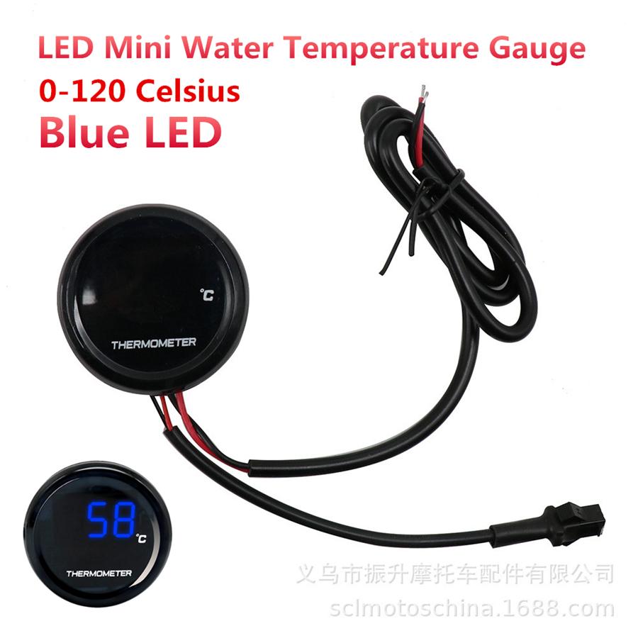 Universal 0°C-120°C Motorcycle Motorbike Thermometer Instruments Water Temperature Gauge Digital Display Meter