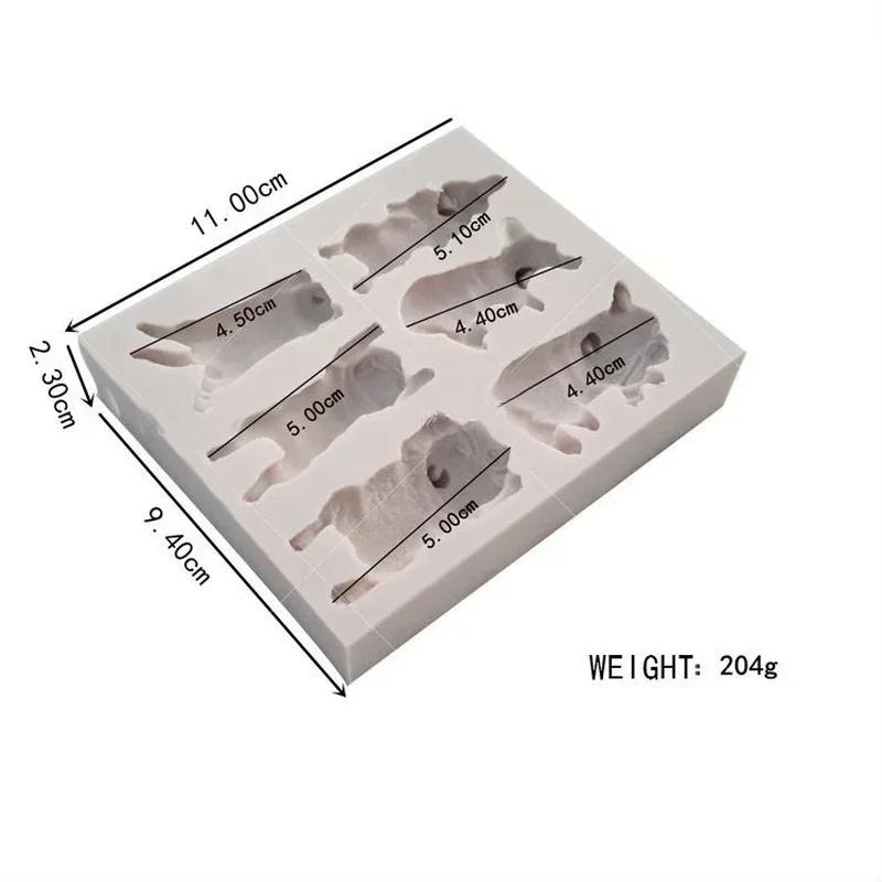 Новая 3D собака силиконовая форма помадка форма для украшения торта инструмент для шоколадной мастики сахарная паста кухонные принадлежности мыло
