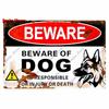 Винтаж Остерегайтесь собаки, металлический знак, предупреждение об опасности, защищенная собака питбуль, без бала, настенный декор, украшение частной территории, WY45