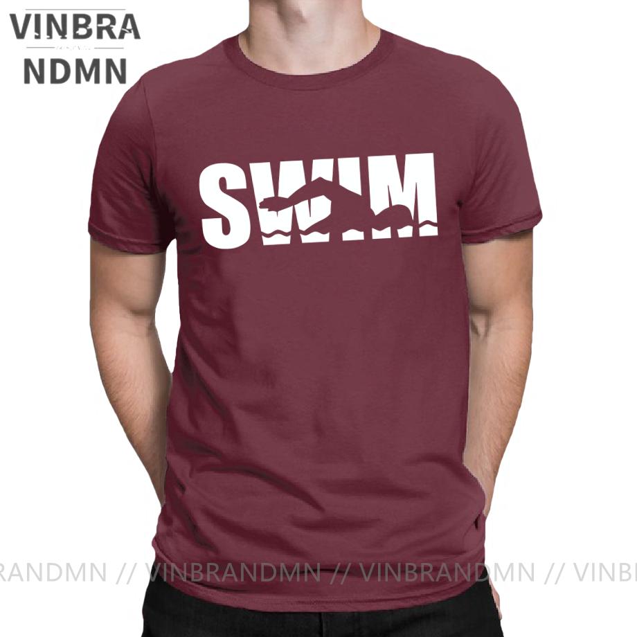 Swim Swimmin Water Sports Tshirt Unisex Novelty Cotton Tees Round Neck Classic Short Sleeve T Shirt Original Clothing