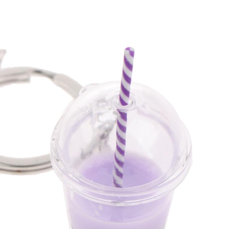 Bubble Tea Diy Keychain High Quality Acrylic Pendant Backpack Keyring Charms