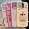 Creative Cake Stand Suitable for Iphone16pro Skin Like Phone Case Apple 15 Candy Colored Personalized Protective Case