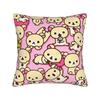 Квадратная наволочка Rilakkuma Клубничный Мультфильм Чехлы для Подушек Новинка Полиэстер Декор Наволочка для Дома 18x18