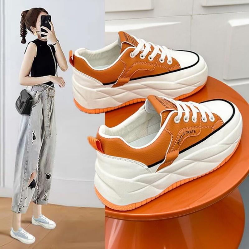 Новые кроссовки на платформе для женщин со шнуровкой, женские удобные кроссовки из вулканизированной стали для бега, спортивные кроссовки на толстой подошве
