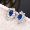 Серьги-гвоздики Huitan Chic Creative Design, женские украшения для вечеринок с ослепительными кубическими цирконами, эстетичные женские изящные серьги-гвоздики