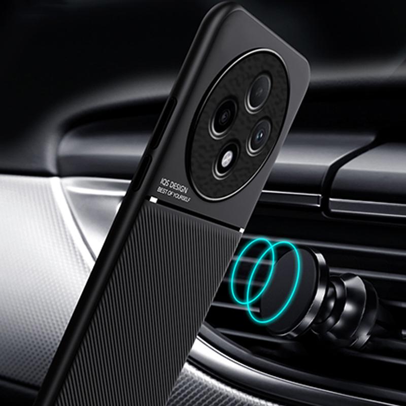 Для OPPO Reno 12F 5G чехол кожаная текстура автомобильный магнит держатель телефон чехлы для Oppo Reno12F Reno 12 F 5G CPH2637 6.7" задняя крышка