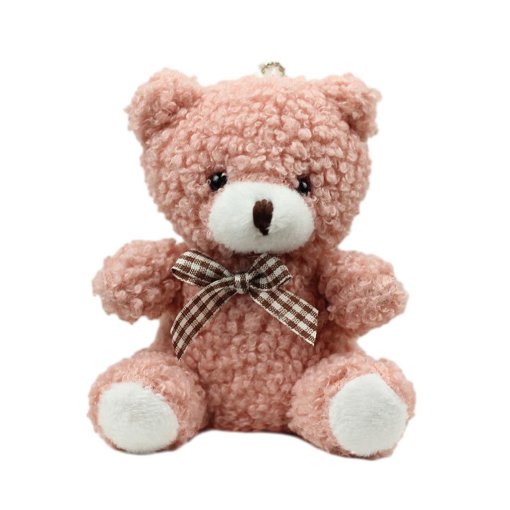 Furry Bear Keychain Plush Toy Pendant Keyring Stuffed Animals Key Rings Versatile Ornament for Bag Phones Keys Cameras