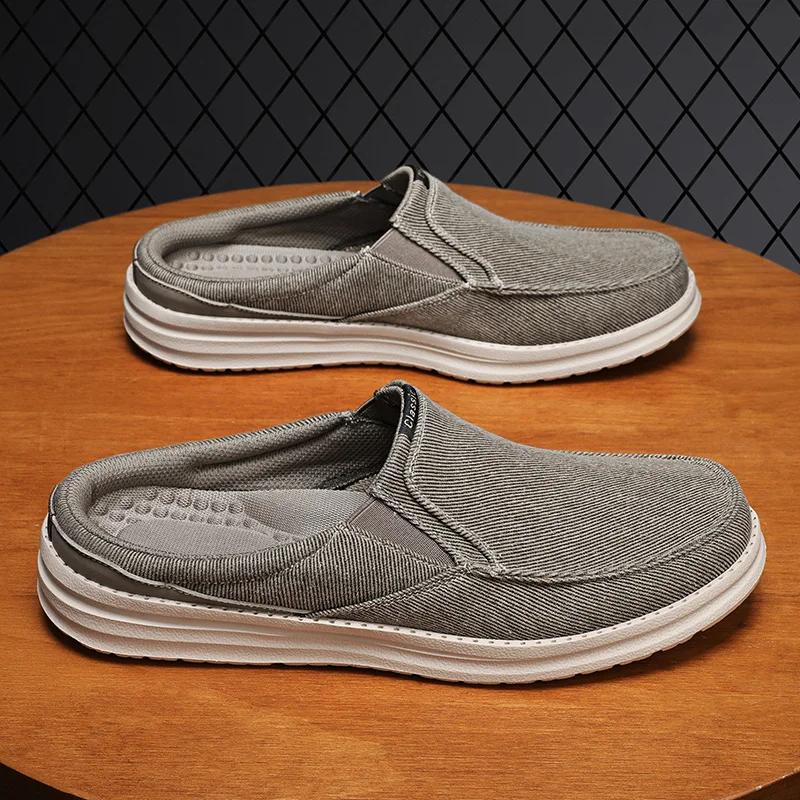 Fashion Summer Blue Loafers 2025 Men Classic Canvas Flats Shoes Women Comfortable Breathable Men Casual Shoes Slip-on Espadrilles Male