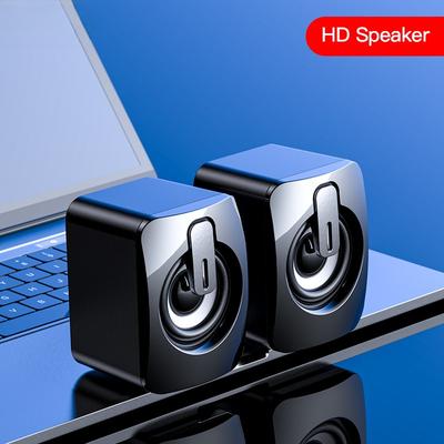 Мини-колонка для компьютера, проводные колонки USB, объемный стереозвук, динамик для ПК, ноутбука, не Bluetooth-колонки