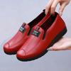 Женская обувь Водонепроницаемая обувь для весны среднего возраста Кожаная удобная повседневная спортивная обувь Одиночные туфли