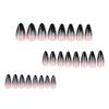 24 Pieces European and American Halloween Wear Nail Black French Gradual Change Manicure Short Almond Repeatable Nail Fake Nails