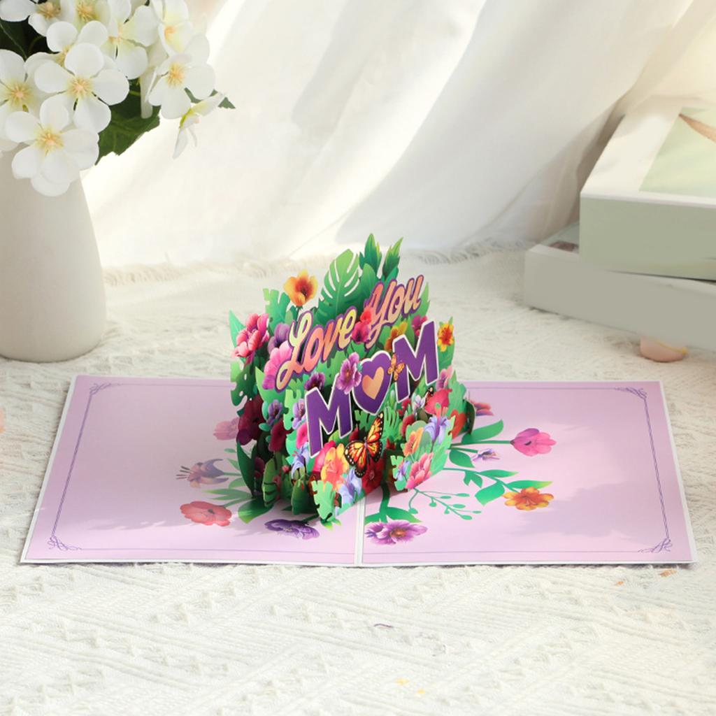 Сделанная вручную 3D поздравительная открытка ко Дню матери Сделанная вручную 3D открытка Письмо для мамы Поздравительная открытка Бумажная поздравительная открытка ко Дню матери