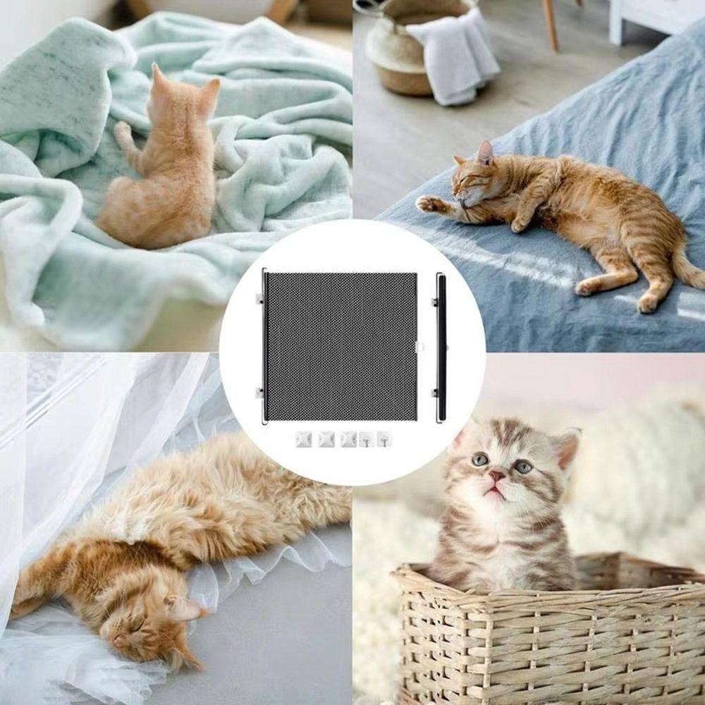 Выдвижная барьер-забор для домашних животных, складной, легкая установка, безопасный для детей, дверной заслон с универсальными крючками, ворота для изоляции животных