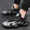 Men's Shoes 2021 Summer Breathable Sports Casual Running Teen Tide Shoes Heightening Black Dad Shoes