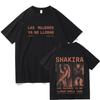 Shakira LMYNL World Tour Grid Tee Summer Men Women Fashion Oversized Short Sleeve T Shirt O-Neck Cotton Top Vintage Y2K Clothing