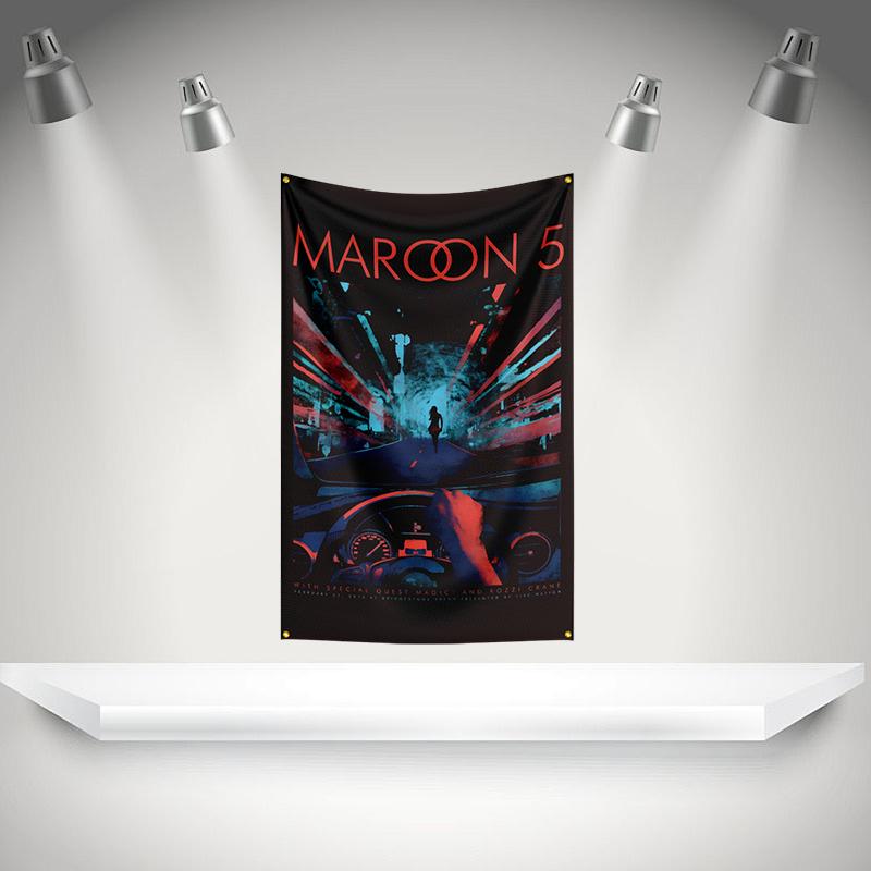 M-Maroons 5 Флаг Рок-музыкальная группа Баннер HD Печать Гобелен Выставка, Фанаты Музыкальной Группы, Декор Гаража