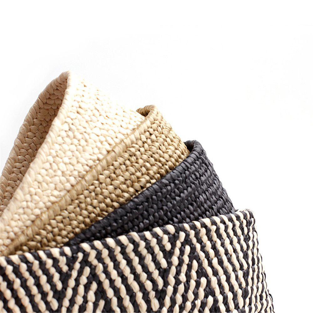 Summer Wide Bohemian Waistbelt Straw Belt Wooden Buckle Elastic