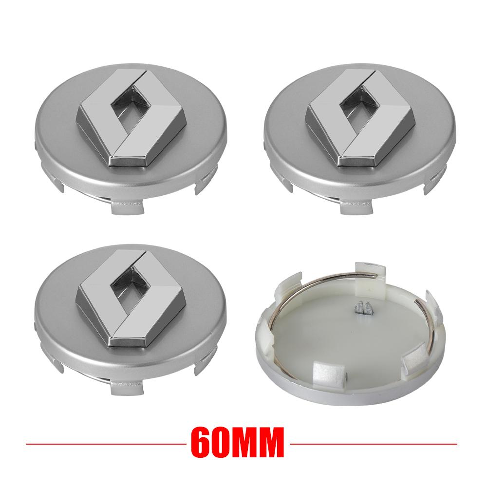 2026 Hot For Renault Interior Stickers 4Pcs 56/60MM Car Wheel Hub Center Cap Rim Cover Badge For Renault Austral Kadjar Clio Meg