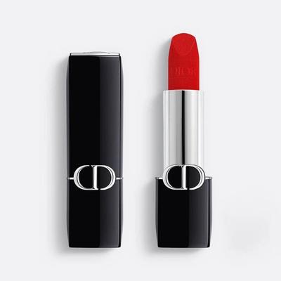 Помада Rouge Dior 999 Velvet Matte, Иконическая красная помада стойкого действия 3,5 г