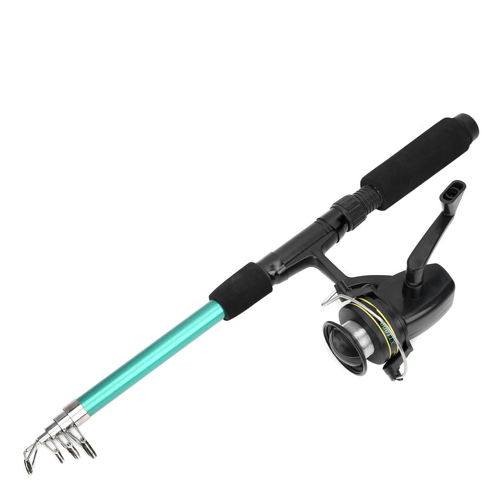 Portable Fishing Rod Reel Set Pole Reel with Line Full Kit Hooks with Storage Box Floats