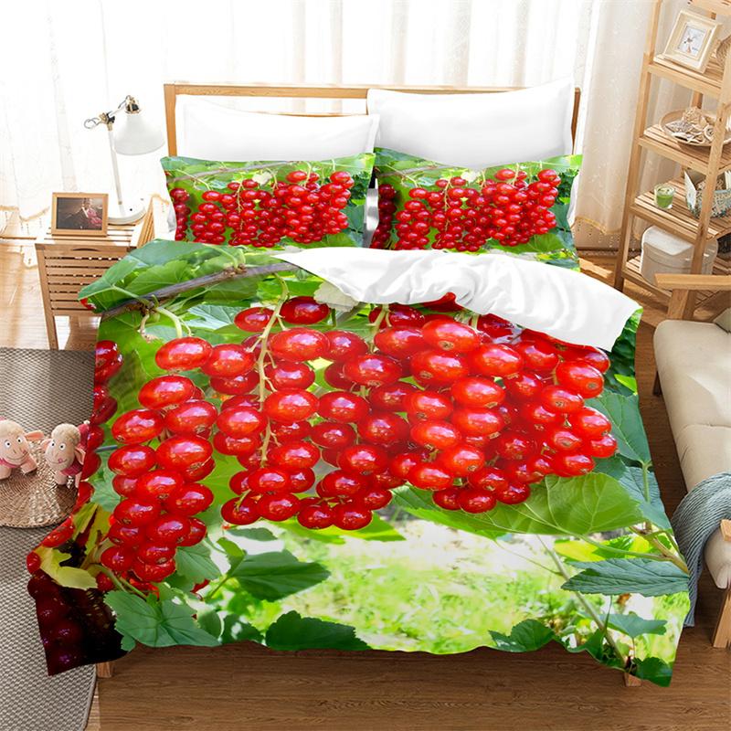 Постельное белье «Сладкая вишня» Прекрасный детский пододеяльник для мальчиков, Покрывало для девочек Роскошное постельное белье Комплект пододеяльника размера кинг/квин