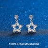 Женские серьги-капли из настоящего муассанита, стерлингового серебра, VVS D, серьги с бриллиантами, 3D висячие серьги со звездами, свадебные украшения