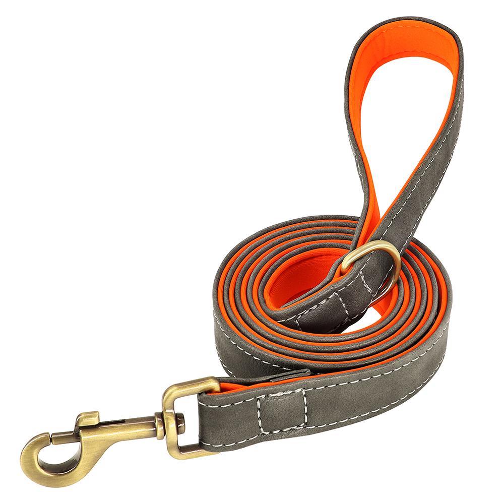 5 футов кожаный поводок для собак прочный поводок для выгула домашних животных поводок-веревка для маленьких средних и больших собак питбуль мопс герман овчарка