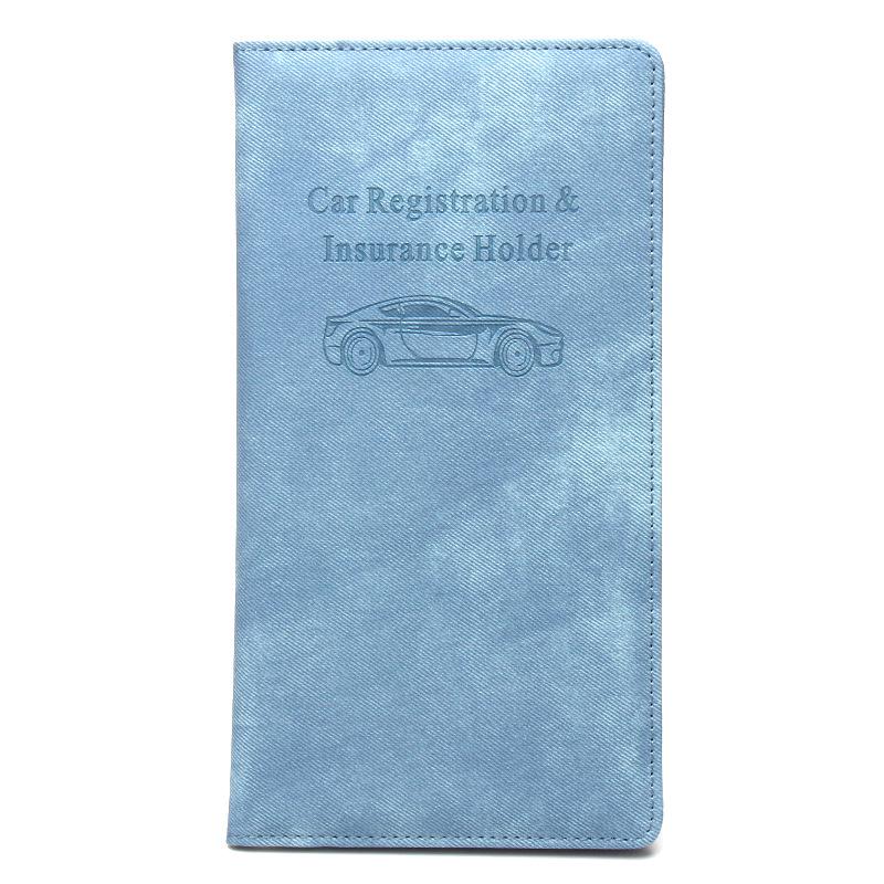 American Driver's License Holder - Linen & Denim Texture Multifunctional Car Insurance Document Folder