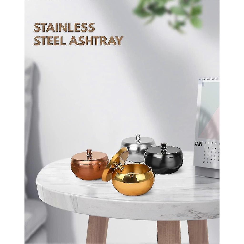 Ashtray, Large Xxl Outdoor Ashtray, Ultra Resistant Ashtray, Gold