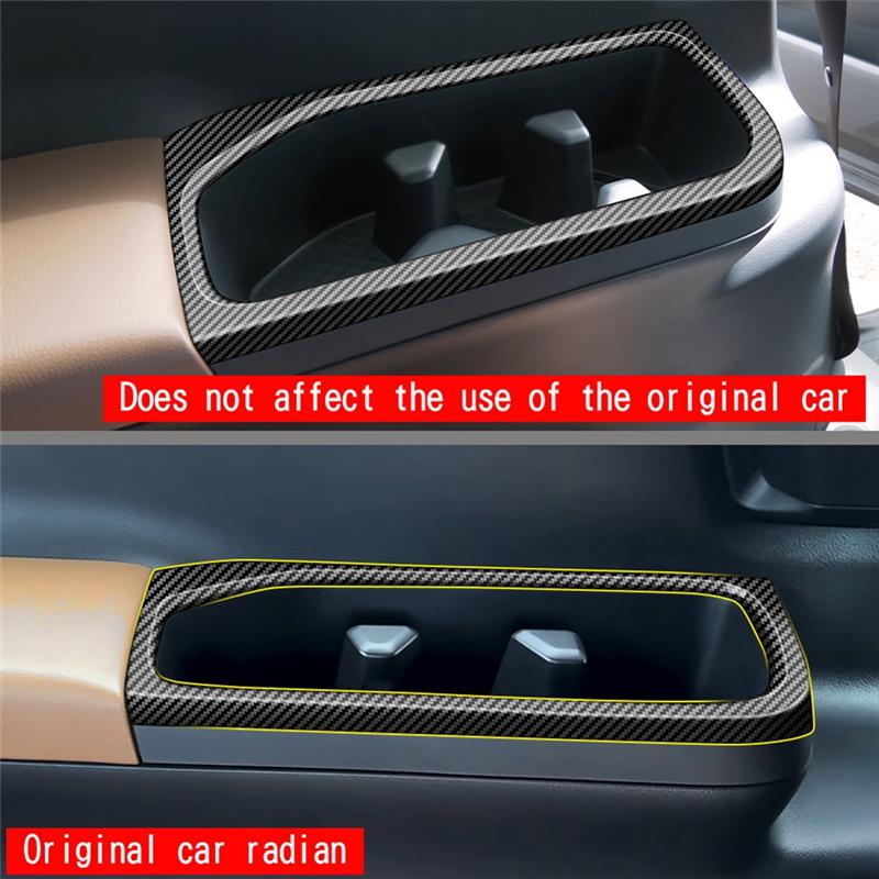 A03E-Car Back Row Water Cup Holder Frame Third Row Cup Holder Trim Sticker For Toyota Grand Highlander 2024