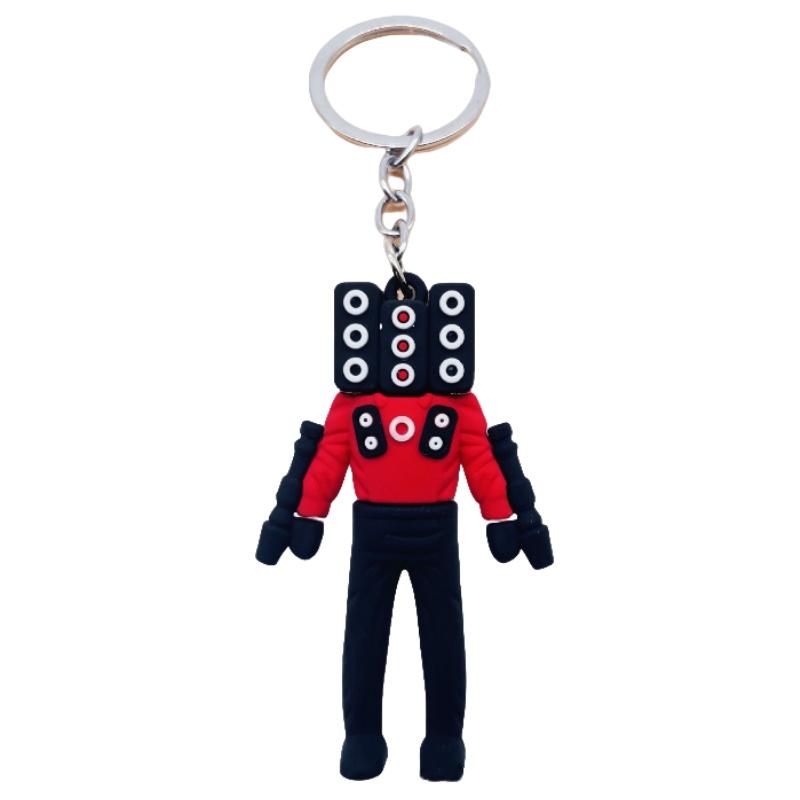 Titan Sound Man Keychain Pendant Wholesale Cross-border Toilet Man Surveillance Tv Man Game Decoration
