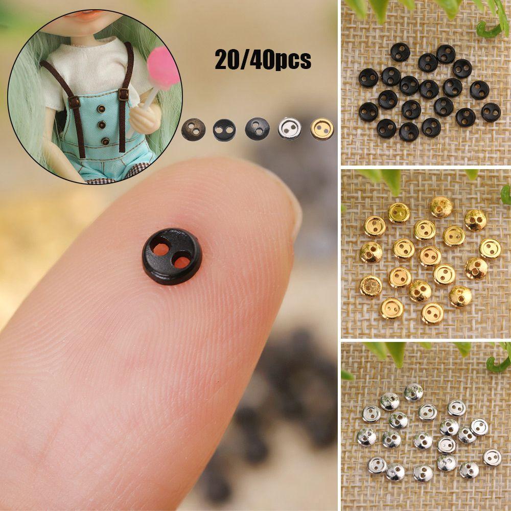 Accessories Two Holes Mini Metal Buttons DIY Doll Clothes Clothing Sewing Craft Dolls Strap Buckles