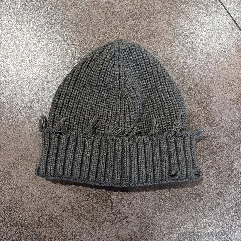 Вязаная однотонная шапка Зимний уличный стиль Теплая шапка-бини для повседневной носки
