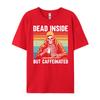 Dead Inside But Caffeinated Graphic Tees Men TShirt Funny Oversized T Shirt Male Tshirts Men