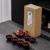 Kiln-changed Kung Fu tea set, one pot and four cups gift box, ceramic teacup teapot business practical gift