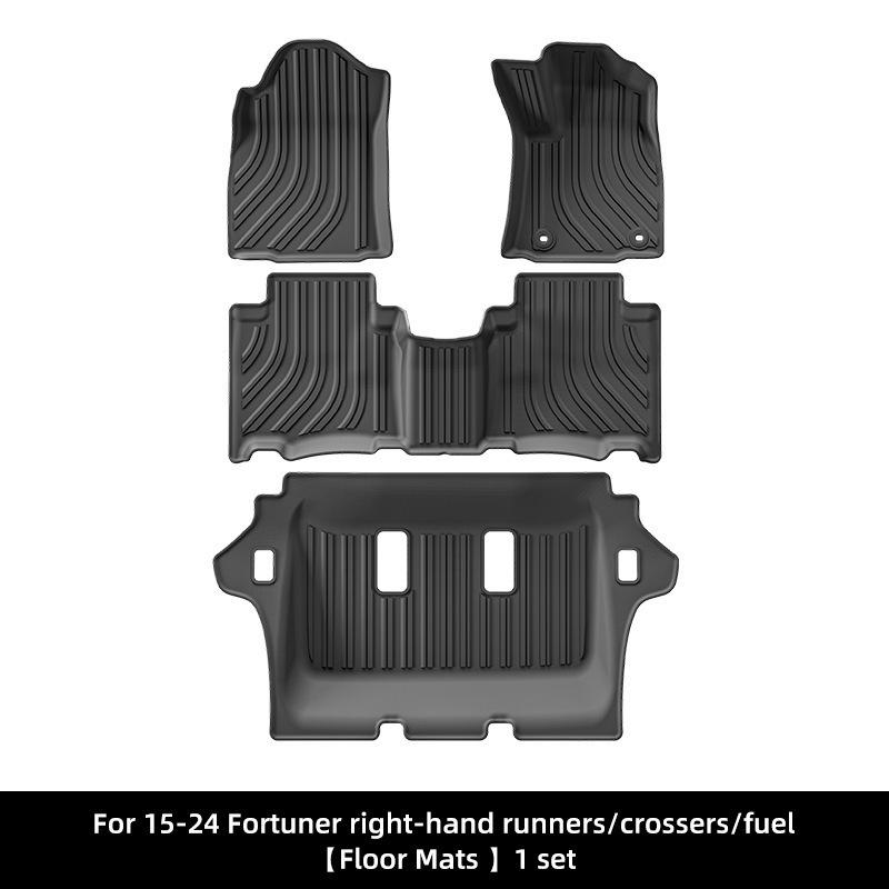 Экологичные коврики и вкладыш в багажник из ТПЭ для Toyota Fortuner 2015-2024