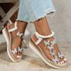 Модная обувь для женщин 2024 года, новые летние женские босоножки на платформе, женские босоножки с эластичной резинкой и кристаллами-бабочками на танкетке, женская обувь