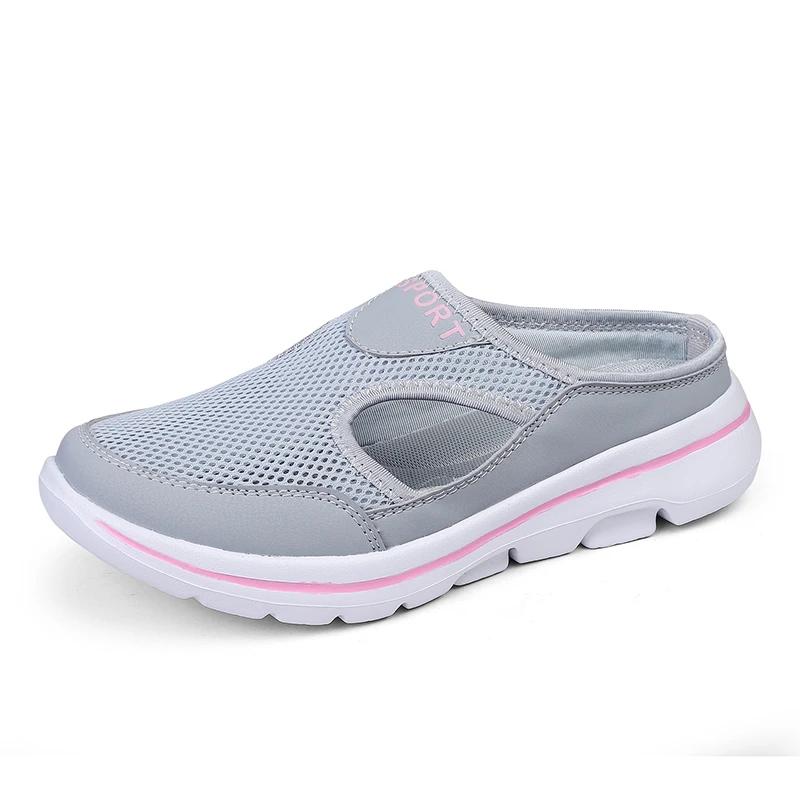 Women's Slippers Mesh Breathable Summer Couple Shoes Large Size Slippers Men Women Light Comfortable Flat Shoes for Women